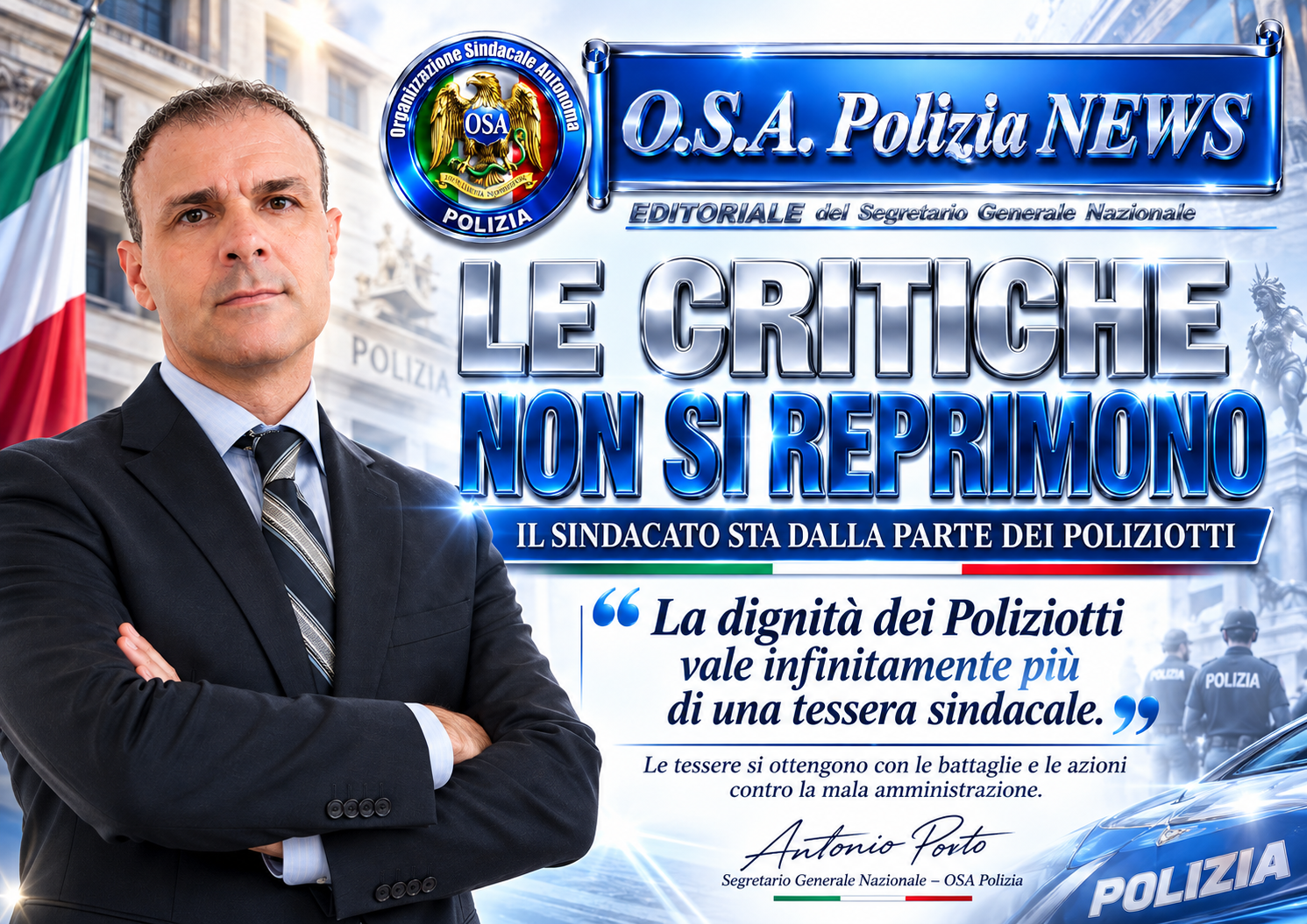 Editoriale OSA_ La dignità dei poliziotti